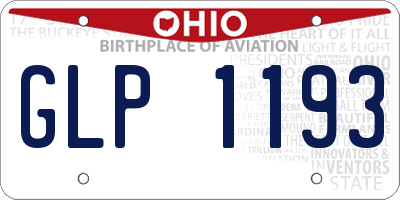 OH license plate GLP1193