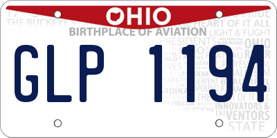 OH license plate GLP1194