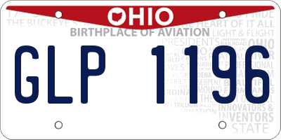 OH license plate GLP1196