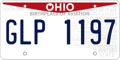 OH license plate GLP1197