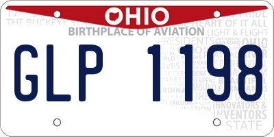 OH license plate GLP1198