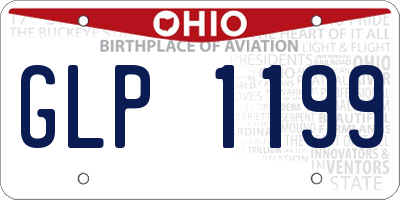 OH license plate GLP1199