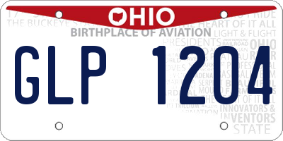 OH license plate GLP1204