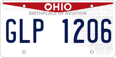 OH license plate GLP1206