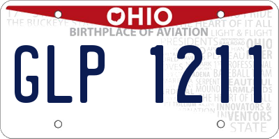 OH license plate GLP1211