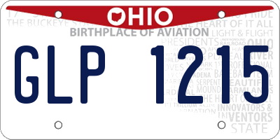 OH license plate GLP1215