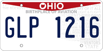 OH license plate GLP1216