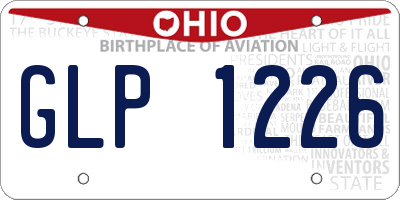 OH license plate GLP1226