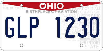 OH license plate GLP1230