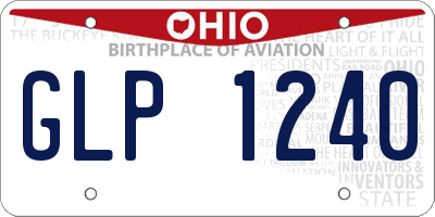 OH license plate GLP1240