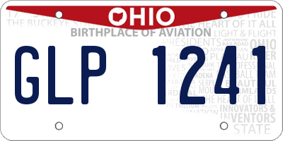 OH license plate GLP1241