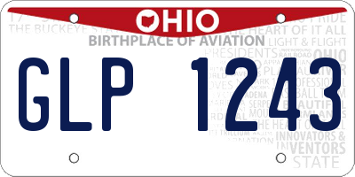 OH license plate GLP1243
