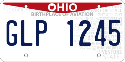 OH license plate GLP1245
