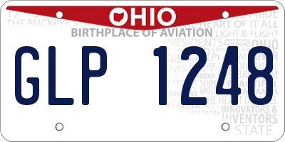 OH license plate GLP1248