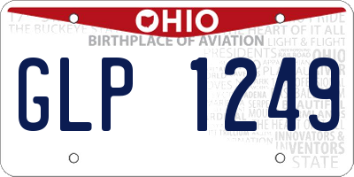 OH license plate GLP1249