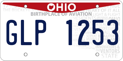 OH license plate GLP1253
