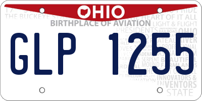 OH license plate GLP1255