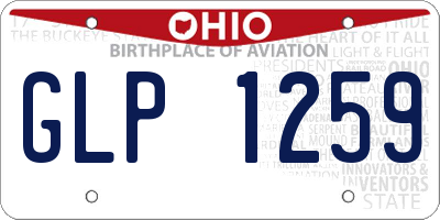 OH license plate GLP1259