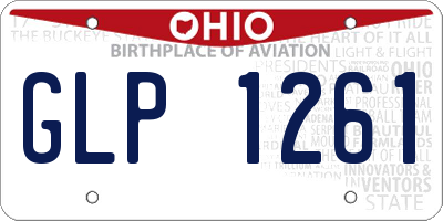 OH license plate GLP1261