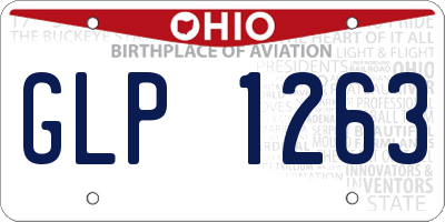 OH license plate GLP1263