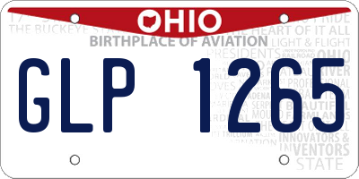 OH license plate GLP1265