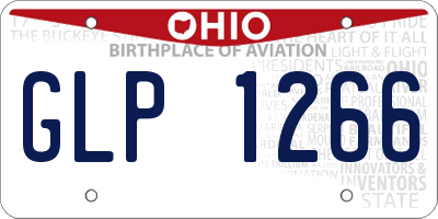 OH license plate GLP1266