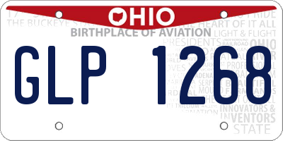OH license plate GLP1268