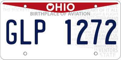 OH license plate GLP1272