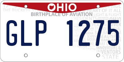 OH license plate GLP1275