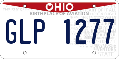 OH license plate GLP1277