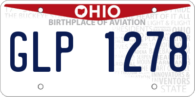 OH license plate GLP1278