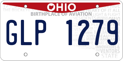 OH license plate GLP1279