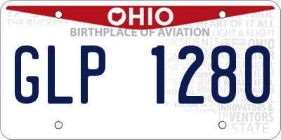 OH license plate GLP1280