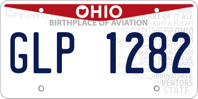 OH license plate GLP1282