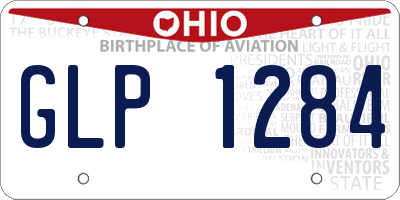 OH license plate GLP1284
