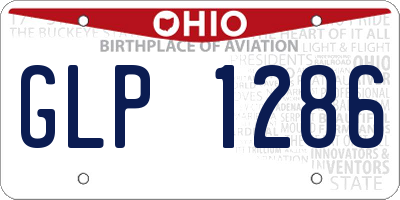 OH license plate GLP1286