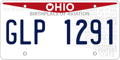 OH license plate GLP1291