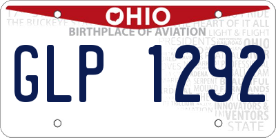 OH license plate GLP1292