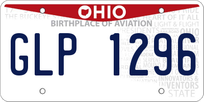 OH license plate GLP1296