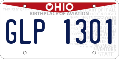 OH license plate GLP1301
