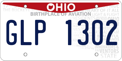 OH license plate GLP1302