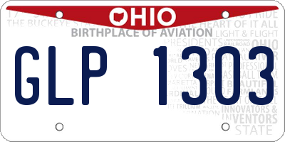 OH license plate GLP1303