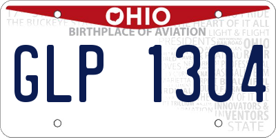 OH license plate GLP1304