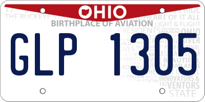 OH license plate GLP1305