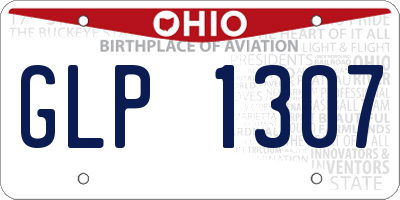 OH license plate GLP1307
