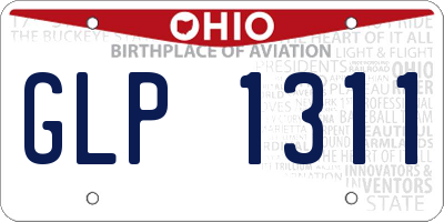 OH license plate GLP1311