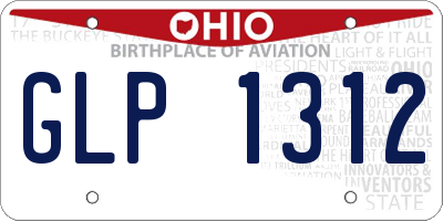 OH license plate GLP1312