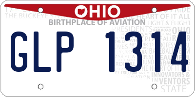 OH license plate GLP1314