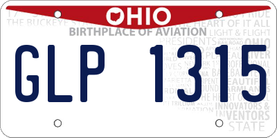 OH license plate GLP1315