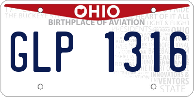 OH license plate GLP1316